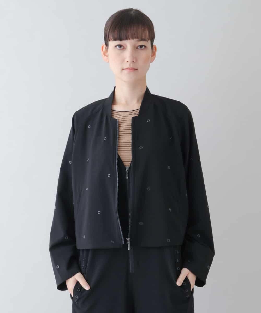 RSJFS56400 TRUNK HIROKO KOSHINO(ヒロココシノ) 【洗濯機で洗える】コンパクトストレッチボレロジャケット ブラック