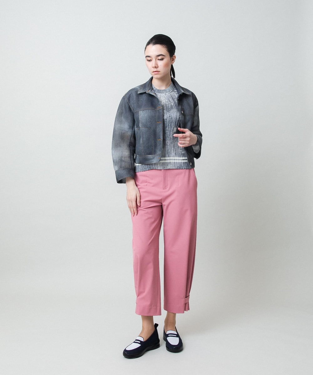 RSJGD01590 TRUNK HIROKO KOSHINO(ヒロココシノ) Gジャンライクシアージャケット ネイビー