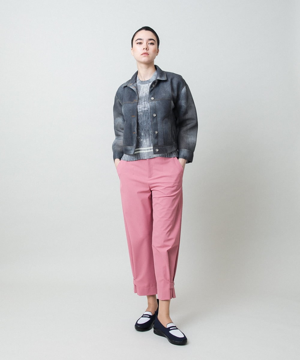 RSJGD01590 TRUNK HIROKO KOSHINO(ヒロココシノ) Gジャンライクシアージャケット ネイビー