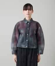 RSJGD01590 TRUNK HIROKO KOSHINO(ヒロココシノ) Gジャンライクシアージャケット ネイビー