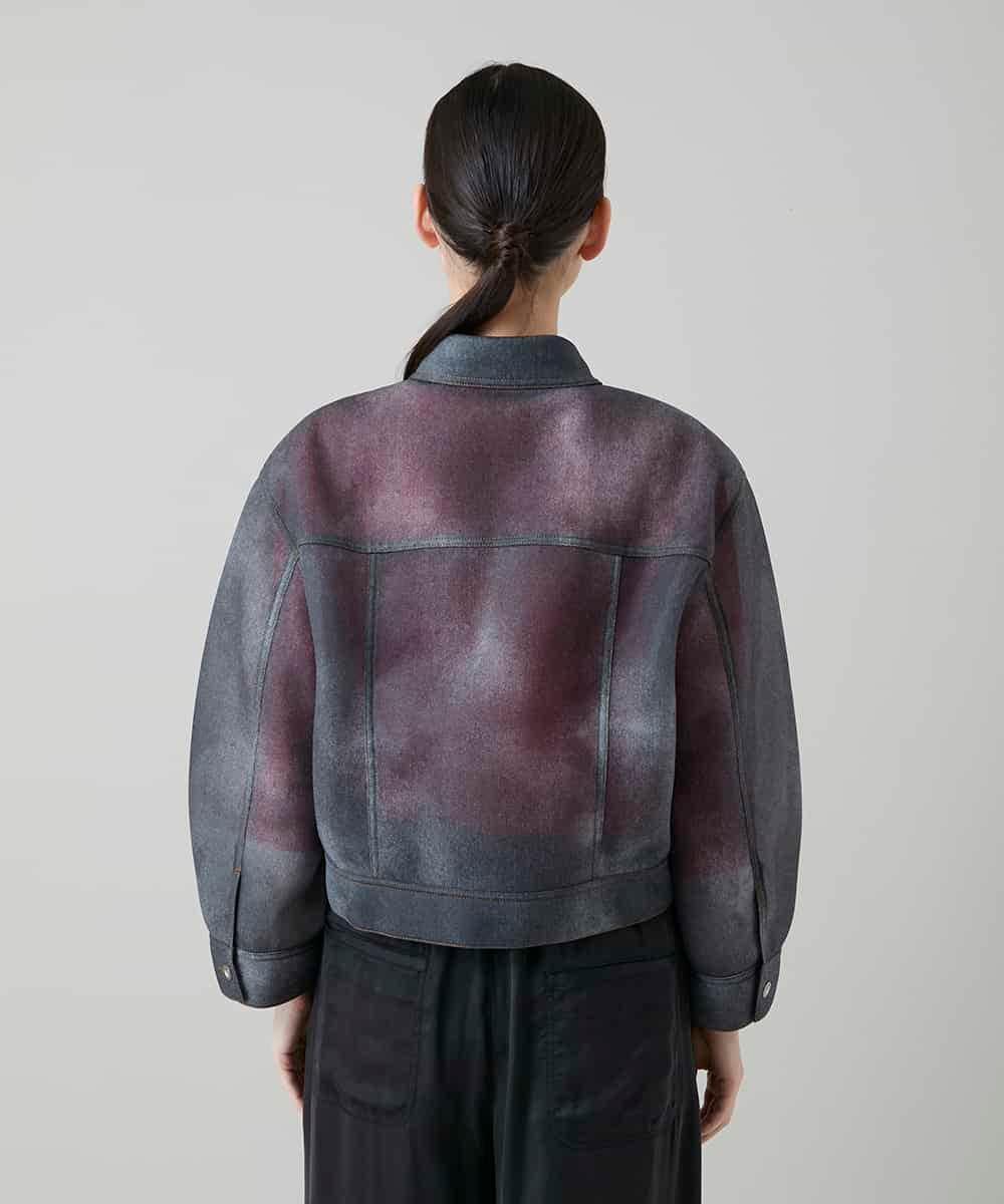 RSJGD01590 TRUNK HIROKO KOSHINO(ヒロココシノ) Gジャンライクシアージャケット ネイビー