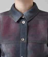 RSJGD01590 TRUNK HIROKO KOSHINO(ヒロココシノ) Gジャンライクシアージャケット ネイビー