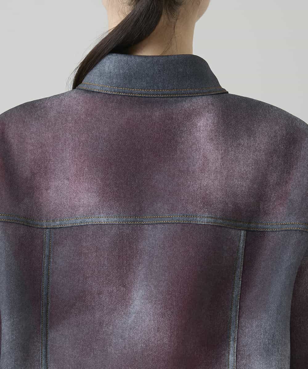 RSJGD01590 TRUNK HIROKO KOSHINO(ヒロココシノ) Gジャンライクシアージャケット ネイビー