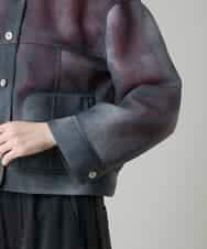 RSJGD01590 TRUNK HIROKO KOSHINO(ヒロココシノ) Gジャンライクシアージャケット ネイビー