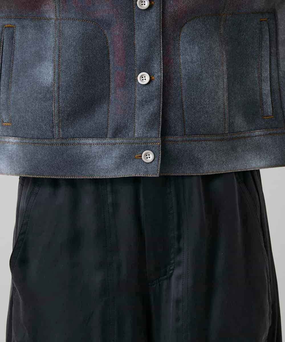 RSJGD01590 TRUNK HIROKO KOSHINO(ヒロココシノ) Gジャンライクシアージャケット ネイビー