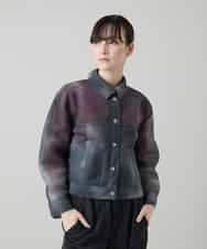 RSJGD01590 TRUNK HIROKO KOSHINO(ヒロココシノ) Gジャンライクシアージャケット ネイビー