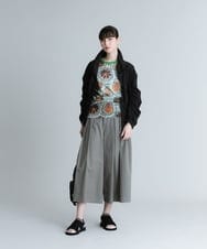 RSJGS06490 TRUNK HIROKO KOSHINO(ヒロココシノ) 【洗濯機で洗える】ドロストギャザーダブルジップジャケット ライトイエロー