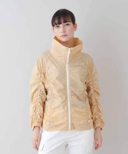 RSJGS06490 TRUNK HIROKO KOSHINO 【洗濯機で洗える】ドロストギャザーダブルジップジャケット