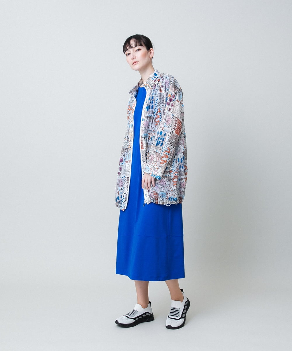 RSJHB04790 TRUNK HIROKO KOSHINO(ヒロココシノ) ペンギンプリントナイロンコート/洗える アイボリー
