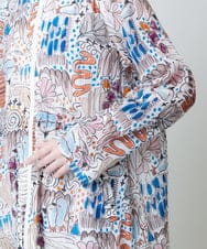 RSJHB04790 TRUNK HIROKO KOSHINO(ヒロココシノ) ペンギンプリントナイロンコート/洗える アイボリー