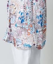 RSJHB04790 TRUNK HIROKO KOSHINO(ヒロココシノ) ペンギンプリントナイロンコート/洗える アイボリー