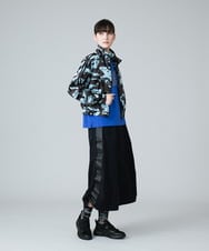 RSJJT16560 TRUNK HIROKO KOSHINO(ヒロココシノ) 【洗濯機で洗える】コラージュプリントジップアップブルゾン ライトブルー