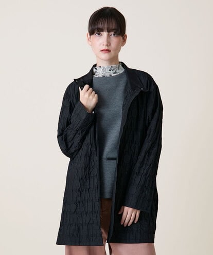 RSJLD01660 TRUNK HIROKO KOSHINO ロゴアクセントショートコート/日本製/洗える