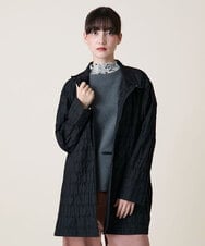 RSJLD01660 TRUNK HIROKO KOSHINO(ヒロココシノ) ロゴアクセントショートコート/日本製/洗える ブラック