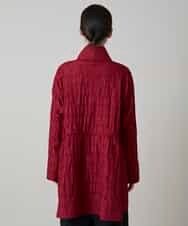 RSJLD01660 TRUNK HIROKO KOSHINO(ヒロココシノ) ロゴアクセントショートコート/日本製/洗える レッド