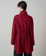RSJLD01660 TRUNK HIROKO KOSHINO(ヒロココシノ) ロゴアクセントショートコート/日本製/洗える レッド