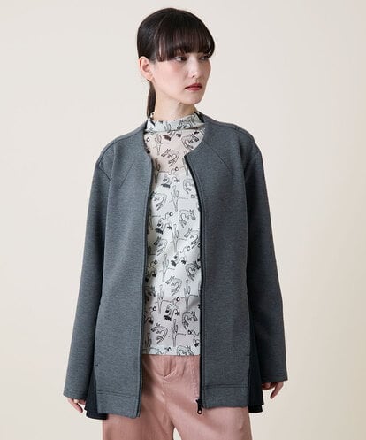 RSJLD10580 TRUNK HIROKO KOSHINO フォルムチェンジロングブルゾン/洗える