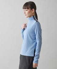 RSKAB08260 TRUNK HIROKO KOSHINO(ヒロココシノ) ハイネックリブニットプルオーバー /日本製/洗濯機で洗える ライトブルー