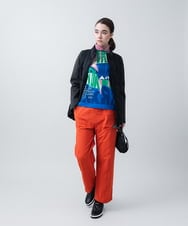 RSKAC34390 TRUNK HIROKO KOSHINO(ヒロココシノ) 【ゴルフウエア】グラフィックプリントハイネックトップス/日本製/洗える レッド