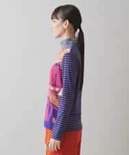 RSKAC34390 TRUNK HIROKO KOSHINO(ヒロココシノ) 【ゴルフウエア】グラフィックプリントハイネックトップス/日本製/洗える レッド