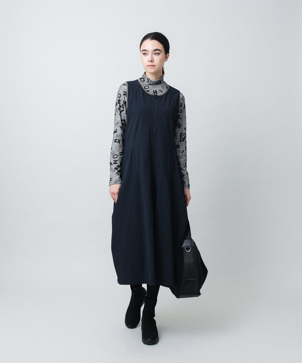 RSKAD04390 TRUNK HIROKO KOSHINO(ヒロココシノ) ロゴモチーフチェック柄インナー/洗える グレー