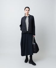RSKAD06290 TRUNK HIROKO KOSHINO(ヒロココシノ) 幾何チェック柄フロッキーインナー/日本製/洗える アイボリー