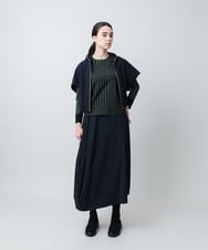 RSKAD06290 TRUNK HIROKO KOSHINO(ヒロココシノ) 幾何チェック柄フロッキーインナー/日本製/洗える アイボリー