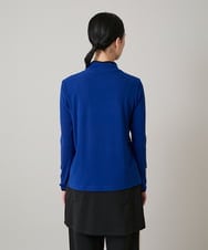 RSKAE07330 TRUNK HIROKO KOSHINO(ヒロココシノ) カットワーク刺繍ウォームカットソー/日本製/洗える ブルー