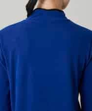 RSKAE07330 TRUNK HIROKO KOSHINO(ヒロココシノ) カットワーク刺繍ウォームカットソー/日本製/洗える ブルー