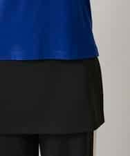 RSKAE07330 TRUNK HIROKO KOSHINO(ヒロココシノ) カットワーク刺繍ウォームカットソー/日本製/洗える ブルー