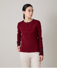 RSKAE13260 TRUNK HIROKO KOSHINO(ヒロココシノ) 配色ブロッキングデザインカットソー/日本製/洗える レッド