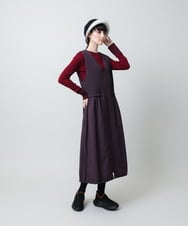 RSKAE13260 TRUNK HIROKO KOSHINO(ヒロココシノ) 配色ブロッキングデザインカットソー/日本製/洗える レッド