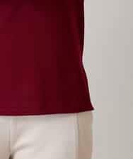 RSKAE13260 TRUNK HIROKO KOSHINO(ヒロココシノ) 配色ブロッキングデザインカットソー/日本製/洗える レッド