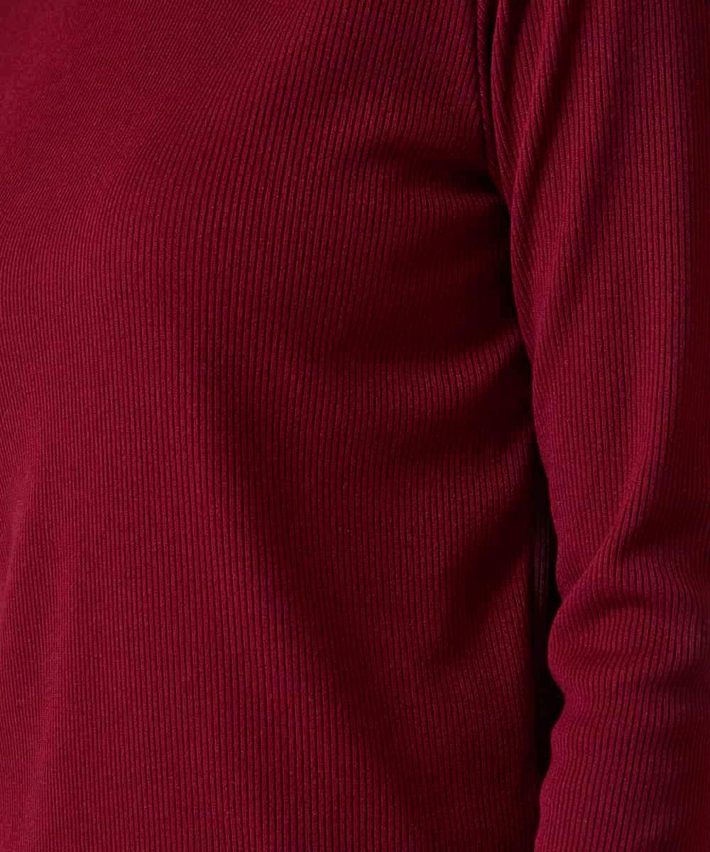 RSKAE13260 TRUNK HIROKO KOSHINO(ヒロココシノ) 配色ブロッキングデザインカットソー/日本製/洗える レッド