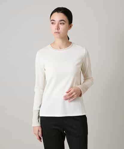 RSKAE13260 TRUNK HIROKO KOSHINO 配色ブロッキングデザインカットソー/日本製/洗える