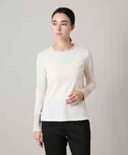 RSKAE13260 TRUNK HIROKO KOSHINO(ヒロココシノ) 配色ブロッキングデザインカットソー/日本製/洗える ベージュ