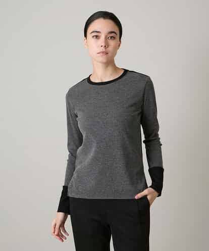 RSKAE13260 TRUNK HIROKO KOSHINO 配色ブロッキングデザインカットソー/日本製/洗える