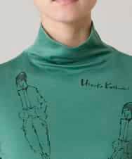 RSKAE30330 TRUNK HIROKO KOSHINO(ヒロココシノ) イラストデザインカットソー/日本製/洗える グリーン