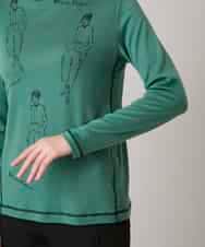 RSKAE30330 TRUNK HIROKO KOSHINO(ヒロココシノ) イラストデザインカットソー/日本製/洗える グリーン