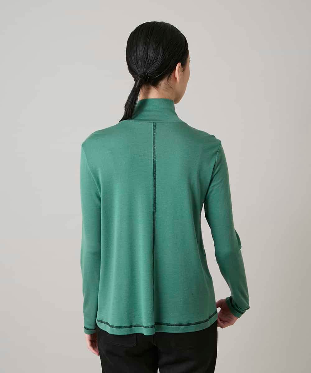 RSKAE30330 TRUNK HIROKO KOSHINO(ヒロココシノ) イラストデザインカットソー/日本製/洗える グリーン