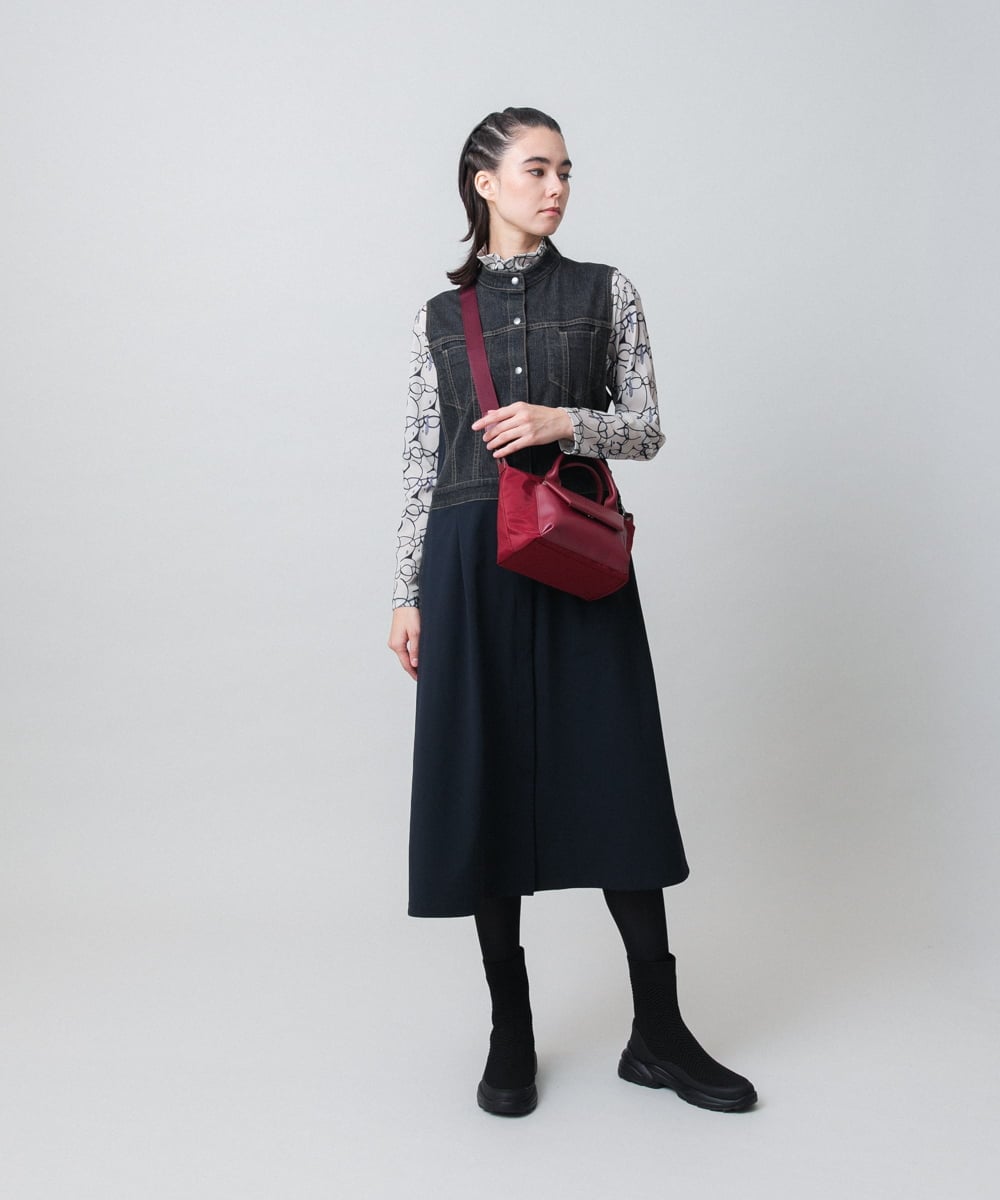 RSKAG13330 TRUNK HIROKO KOSHINO(ヒロココシノ) トランクロゴプリントチュールカットソー /日本製 /洗える ベージュ