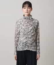 RSKAG13330 TRUNK HIROKO KOSHINO(ヒロココシノ) トランクロゴプリントチュールカットソー /日本製 /洗える ベージュ
