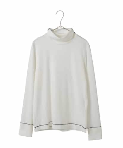 RSKAG15260 TRUNK HIROKO KOSHINO 配色ラインハイネックリブカットソー /洗える