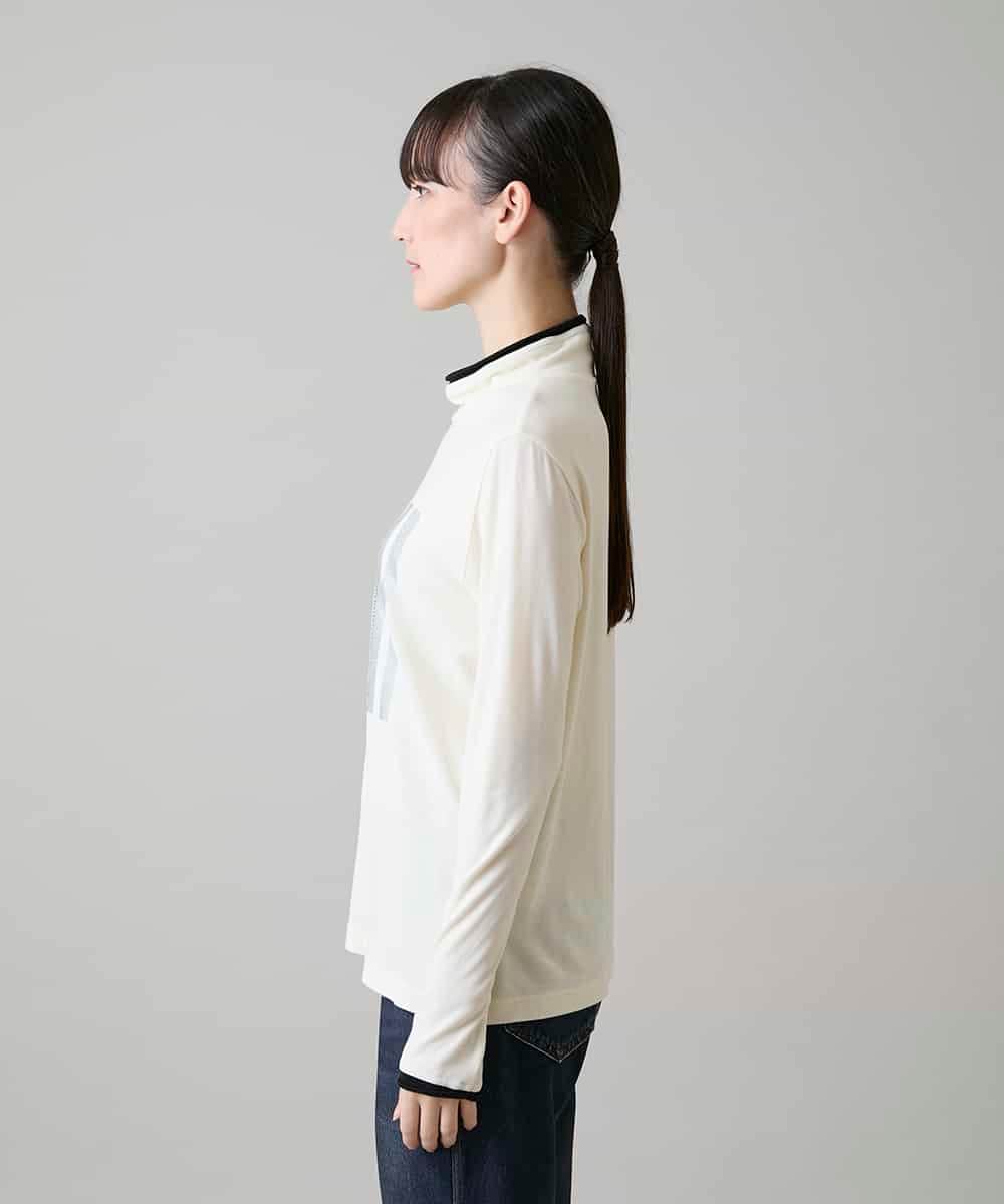 RSKAH05330 TRUNK HIROKO KOSHINO(ヒロココシノ) ロゴスパンコールデザインカットソー/日本製 /洗える アイボリー