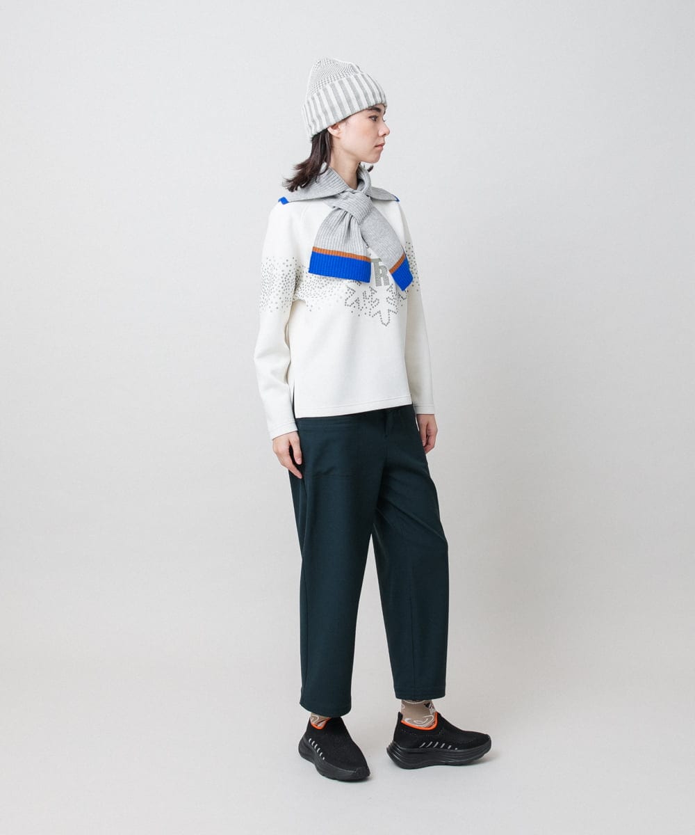RSKAH10430 TRUNK HIROKO KOSHINO(ヒロココシノ) スノーフレークプリントプルオーバー/日本製 /洗える アイボリー
