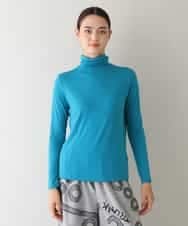 RSKAV19230 TRUNK HIROKO KOSHINO(ヒロココシノ) 【洗える】ハイネックジャージーカットソー ライトブルー