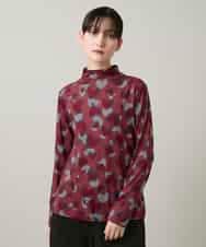 RSKCD03330 TRUNK HIROKO KOSHINO(ヒロココシノ) ハートアニマル柄ボーダーデザインプルオーバー /洗える レッド