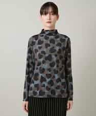 RSKCD03330 TRUNK HIROKO KOSHINO(ヒロココシノ) ハートアニマル柄ボーダーデザインプルオーバー /洗える ブラウン