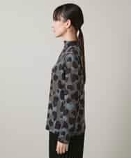 RSKCD03330 TRUNK HIROKO KOSHINO(ヒロココシノ) ハートアニマル柄ボーダーデザインプルオーバー /洗える ブラウン