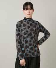 RSKCD03330 TRUNK HIROKO KOSHINO(ヒロココシノ) ハートアニマル柄ボーダーデザインプルオーバー /洗える ブラウン